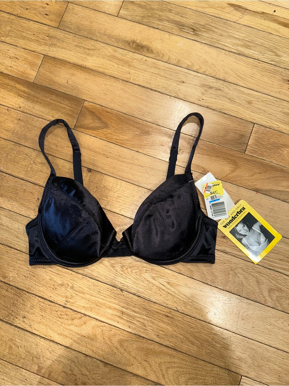 NWT Women’s Wonderbra vintage bra satin push-up plunge